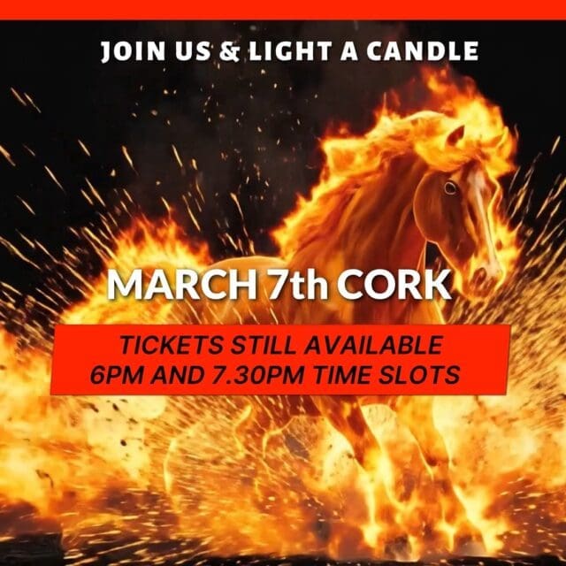 On Saturday evening 7th March Shandon Studios invites members of the public to come and light a candle for themselves and loved ones as the closing part of the Cork Chinese New Year Festival
Free Tickets available here : https://buytickets.at/shandonstudios/2088936 To light a candle for peace is a powerful, symbolic act shared across many cultures and traditions to express a hope for harmony and reconciliation. As the headlines reflect the escalation of the Middle East conflict, lets not amplify the fear, come join us in Shandon Studios and project our consciousness to reflect peace, love and harmony for the Year of the Fire Horse. TICKETS STILL AVAILABLE
In Chinese astrology, the Fire Horse is considered one of the most extreme combinations.
1000 Lights for Luck, Good Health & Prosperity for the Chinese
New Year of the Horse on Saturday March 7th in Cork
Lighting 1000 lamps during the Lunar New Year of the Fire Horse (2026) is a traditional, symbolic act that invites luck, prosperity, and good health while warding off evil spirits. The 2026 Fire Horse symbolizes high energy, passion, and speed, making this lighting ritual crucial for attracting positive energy and rapid success in the year ahead.
Tickets: https://buytickets.at/shandonstudios/2088936
Websites:
https://corkchinesenewyear.com https://shandonstudios..com