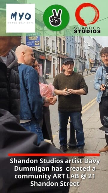 Cork's Northside creatives gathered on Sunday at the NEW POP UP STUDIO, Shandon Studios artist Davy Dummigan has created a community ART LAB @ 21 Shandon Street. Stevie G and Corneilus Museo were on hand to create the chilled vibe, and a community joined together to create a collaborative mural. This community-created mural will be in Ireland's first URBAN ART GALLERY.
Friends and neighbours popped in and joined in the craic and the creativity and new friendships were made.
This POP UP STUDIO is where creativity meets purpose, giving Cork's Northside youth the platform to amplify their potential and explore creative futures.
CEART—standing for 'Community', 'Empowerment', 'Art', 'Respect', and 'Trust'—is a consortium-based initiative in Cork's North City Centre.
Operating from Myo Café on Pope's Quay and Shandon Studios, CEART provides young adults from Cork's most disadvantaged communities with a safe space to develop creative skills, build mental resilience, and
discover routes to financial independence.
This is an ongoing, evolving Northside community project. Why not get involved?
Follow us on Instagram, @cafeMYO, @shandonstudios, @justceart, or pop in to the studio as you are passing to find out more.
@steviegrainger
@corks_96fm
@corksredfm
@tripeanddrisheen
@echolive.ie
@corkindependent
@irish_examiner
@cork_daily
#art #shandonstreet #empowerment