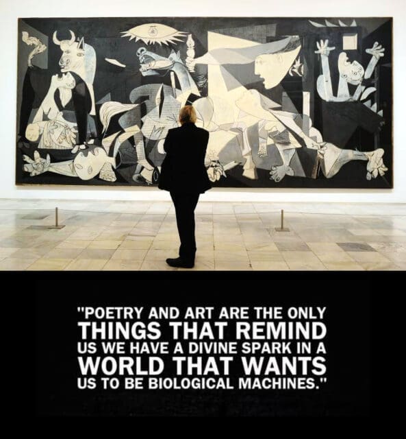 Art can evoke deep emotions like joy, sorrow, fear, or ecstasy, often "washing from the soul the dust of everyday life". It serves as a means of self-expression and catharsis for both the creator and the viewer.
The greatest masterpieces are not merely "polite" objects to be admired in galleries but "thugs" that "grab you in a headlock" and rearrange your sense of reality.
Throughout history, art has acted as a "second responder" during times of upheaval, giving voice to marginalized communities and serving as a tool for protest or advocacy. Iconic works, such as Picasso’s Guernica, were created as powerful responses to human tragedy and war.
Art has the unique ability to transcend cultural and language barriers, fostering empathy and a shared understanding of humanity regardless of social standing.
#art #war #empathy